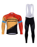 BONAVELO Cyklistický dlouhý dres a kalhoty - BAHRAIN MCL. '20 SMR - žlutá/černá/červená