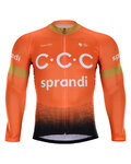 BONAVELO Cyklistický dres s dlouhým rukávem letní - CCC 2020 SUMMER - oranžová