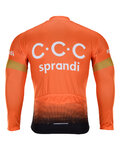 BONAVELO Cyklistický dres s dlouhým rukávem letní - CCC 2020 SUMMER - oranžová