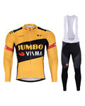 BONAVELO Cyklistický zimní dres a kalhoty - JUMBO-VISMA 2020 WNT - černá/žlutá