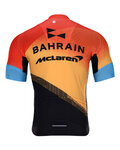 BONAVELO Cyklistický dres s krátkým rukávem - BAHRAIN MCLAREN 2020 - červená/žlutá/černá
