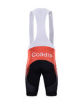BONAVELO Cyklistické kalhoty krátké s laclem - COFIDIS 2020 - červená/černá