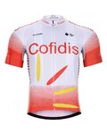 BONAVELO Cyklistický dres s krátkým rukávem - COFIDIS 2020 - bílá/červená