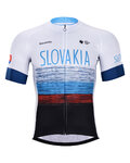 BONAVELO Cyklistický krátký dres a krátké kalhoty - SLOVAKIA - bílá/červená/modrá/černá