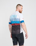 BONAVELO Cyklistický dres s krátkým rukávem - SLOVAKIA - bílá/červená/modrá/černá