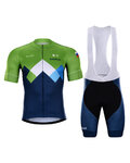 BONAVELO Cyklistický krátký dres a krátké kalhoty - SLOVENIA - modrá/zelená