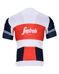 BONAVELO Cyklistický dres s krátkým rukávem - TREK 2020 - bílá/červená/modrá