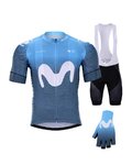 BONAVELO Cyklistický mega set - MOVISTAR 2020 - černá/modrá