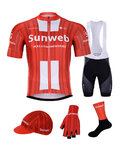 BONAVELO Cyklistický mega set - SUNWEB 2020 - černá/červená