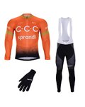 BONAVELO Cyklistický mega set - CCC 2020 WNT - oranžová/černá
