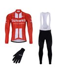 BONAVELO Cyklistický mega set - SUNWEB 2020 WNT - červená/černá