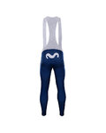 BONAVELO Cyklistické kalhoty dlouhé s laclem - MOVISTAR 2021 WINTER - modrá