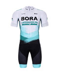 BONAVELO Cyklistický krátký dres a krátké kalhoty - BORA 2021 - bílá/zelená/černá