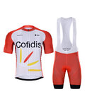 BONAVELO Cyklistický krátký dres a krátké kalhoty - COFIDIS 2021 - černá/bílá/červená