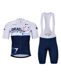 BONAVELO Cyklistický krátký dres a krátké kalhoty - ISRAEL 2021 - černá/modrá/bílá