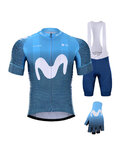 BONAVELO Cyklistický mega set - MOVISTAR 2021 - modrá/bílá