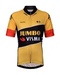 BONAVELO Cyklistický dres s krátkým rukávem - JUMBO-VISMA '22 KIDS - černá/žlutá