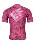 BONAVELO Cyklistický dres s krátkým rukávem - EDUCATION-NIPPO 2022 - černá/růžová/bílá