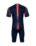 BONAVELO Cyklistický krátký dres a krátké kalhoty - INEOS GRENADIERS '22 - modrá/červená