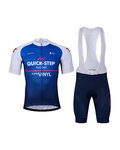 BONAVELO Cyklistický krátký dres a krátké kalhoty - QUICKSTEP 2022 - modrá/bílá
