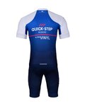 BONAVELO Cyklistický krátký dres a krátké kalhoty - QUICKSTEP 2022 - modrá/bílá