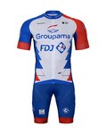 BONAVELO Cyklistický krátký dres a krátké kalhoty - GROUPAMA FDJ 2022 - modrá/bílá/červená