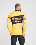 BONAVELO Cyklistický dres s dlouhým rukávem zimní - JUMBO-VISMA 2025 WNT - žlutá/černá