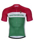 BONAVELO Cyklistický krátký dres a krátké kalhoty - HUNGARY - zelená/bílá/černá/červená