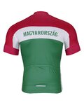 BONAVELO Cyklistický krátký dres a krátké kalhoty - HUNGARY - zelená/bílá/černá/červená