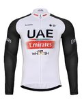 BONAVELO Cyklistický zimní dres a kalhoty - UAE 2024 WINTER - černá/bílá/červená