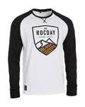 ROCDAY Cyklistické triko s dlouhým rukávem - CREST - bílá/černá