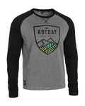 ROCDAY Cyklistické triko s dlouhým rukávem - CREST - černá/šedá