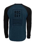 ROCDAY Cyklistický dres s dlouhým rukávem letní - STAGE - černá/modrá