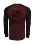 ROCDAY Cyklistický dres s dlouhým rukávem letní - STAGE - červená/černá