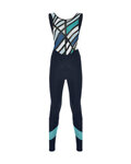 SANTINI Cyklistické kalhoty dlouhé s laclem - CORAL RAGGIO LADY - modrá/černá