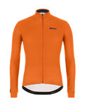 SANTINI Cyklistický dres s dlouhým rukávem zimní - COLORE WINTER - oranžová