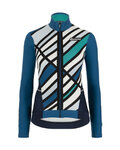SANTINI Cyklistický dres s dlouhým rukávem zimní - CORAL RAGGIO LADY - modrá