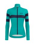 SANTINI Cyklistický dres s dlouhým rukávem zimní - CORAL BENGAL LADY - modrá