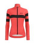 SANTINI Cyklistický dres s dlouhým rukávem zimní - CORAL BENGAL LADY - růžová