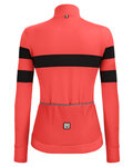 SANTINI Cyklistický zimní dres a kalhoty - CORAL B. LADY WINTER - černá/růžová