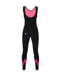 SANTINI Cyklistické kalhoty dlouhé s laclem - CORAL BENGAL LADY - růžová/černá