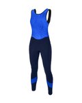 SANTINI Cyklistické kalhoty dlouhé s laclem - CORAL BENGAL LADY - černá/modrá