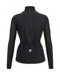 SANTINI Cyklistický dres s dlouhým rukávem zimní - COLORE PURO LADY - černá