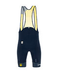 SANTINI Cyklistické kalhoty krátké s laclem - LA VUELTA 2020 - žlutá/černá