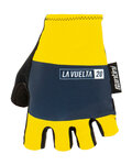 SANTINI Cyklistické rukavice krátkoprsté - LA VUELTA 2020 - žlutá/černá