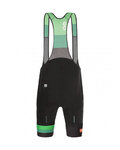 SANTINI Cyklistické kalhoty krátké s laclem - LA VUELTA 2021 - černá/zelená