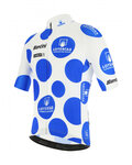 SANTINI Cyklistický dres s krátkým rukávem - LA VUELTA 2021 - bílá/modrá