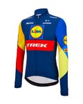 SANTINI Cyklistický dres s dlouhým rukávem zimní - LIDL TREK 2024 - žlutá/červená/modrá