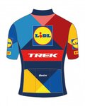 SANTINI Cyklistický dres s krátkým rukávem - LIDL TREK 2024 KIDS - žlutá/červená/modrá