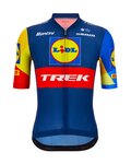 SANTINI Cyklistický dres s krátkým rukávem - LIDL TREK 2024 TEAM ORIGINAL - červená/žlutá/modrá